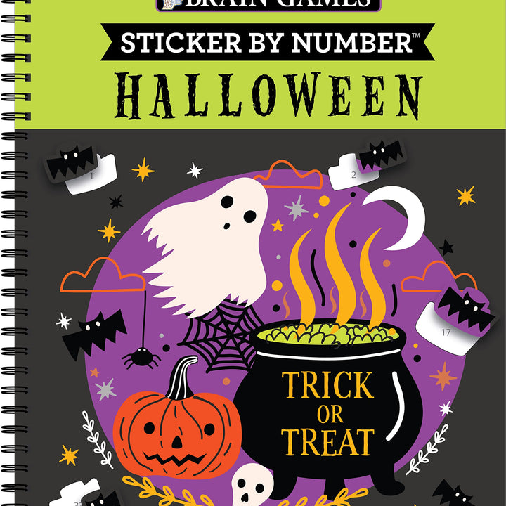 Brain Games - Sticker by Number: Halloween (Trick or Treat Cover) (Volume 2)