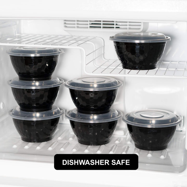 Freshware Meal Prep Containers [10 Pack] Bento Box, Food Storage Containers, Plastic Bowls with Lids for Soup and Salad, BPA Free, Stackable, Lunch Boxes, Microwave/Dishwasher/Freezer Safe (42 oz) Bowl, 42 ounce, 10-Pack