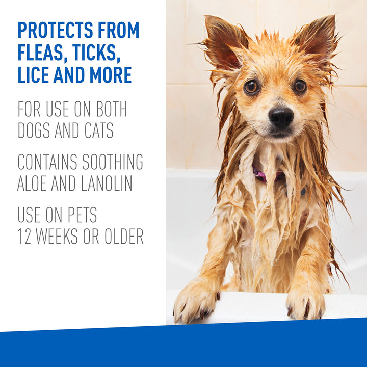 Adams Plus Pyrethrin Dip For Dogs and Cats | Kills and Repels Fleas, Ticks, Lice, Gnats, Mosquitoes and Flies | 4 Fl Oz