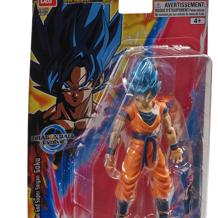 Bandai Namco - Dragon Ball Super - Super Saiyan Blue Goku, Dragon Ball Evolve 5" Action Figure