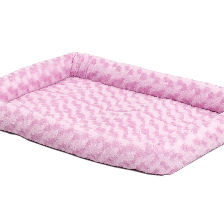 MidWest Homes for Pets Bolster Dog Bed 22L-Inch Pink Dog Bed or Cat Bed w/ Comfortable Bolster | Ideal for XS Dog Breeds & Fits a 22-Inch Dog Crate | Easy Maintenance Machine Wash & Dry