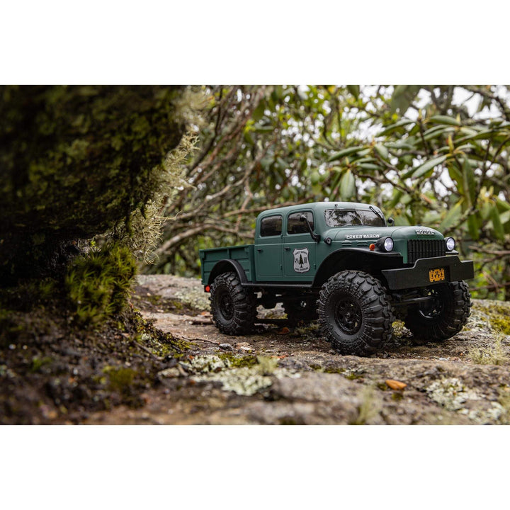 Axial RC Truck SCX24 40's 4 Door Dodge Power Wagon Green 1/24 4 Wheel Drive-RTR(Everything Needed to Run Included) AXI00007T2