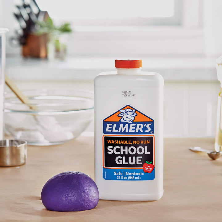 Elmer's Liquid School Glue, White, Washable, 32 Ounces - Great for Making Slime 1 Quart