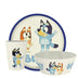 Zak Designs Bluey Kids Dinnerware Set 3 Pieces, Durable and Sustainable Melamine Bamboo Plate, Bowl, and Tumbler are Perfect For Dinner Time With Family (Bluey, Bingo, Bandit, Chilli) 8" Plate, 6" Bowl, 10oz Tumbler