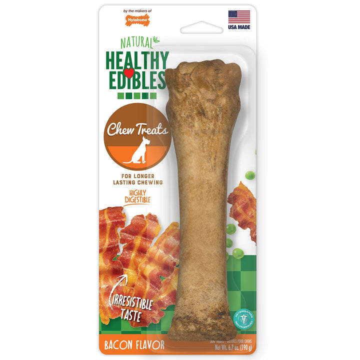 Nylabone Healthy Edibles Natural Dog Chews Long Lasting Roast Beef Flavor Treats for Dogs, X-Large/Souper (1 Count) 1 Count (Pack of 1)