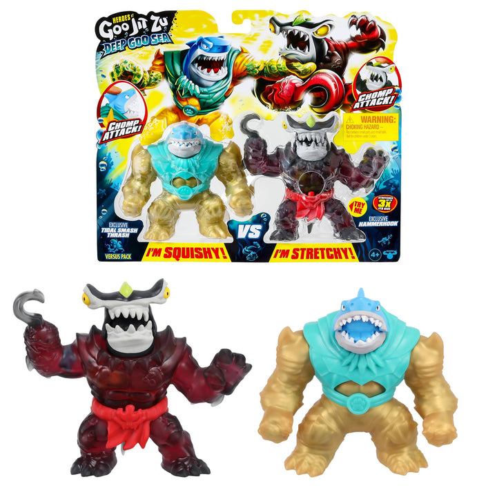 Heroes of Goo Jit Zu Deep Goo Sea Versus Pack. Exclusive Tidal Smash Thrash VS Exclusive Hammerhook. 2 Figure Pack! Tidal Smash Thrash Vs Hammerhook