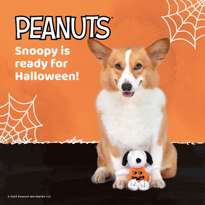 Peanuts 6” Snoopy Pumpkin Squeaker Pet Toy Halloween Snoopy Squeaky Pet Toy | Peanuts Dog Toys, Snoopy for Pets, Snoopy Jack-o-Lantern Toys for Dogs (FF21733) 6 Inch