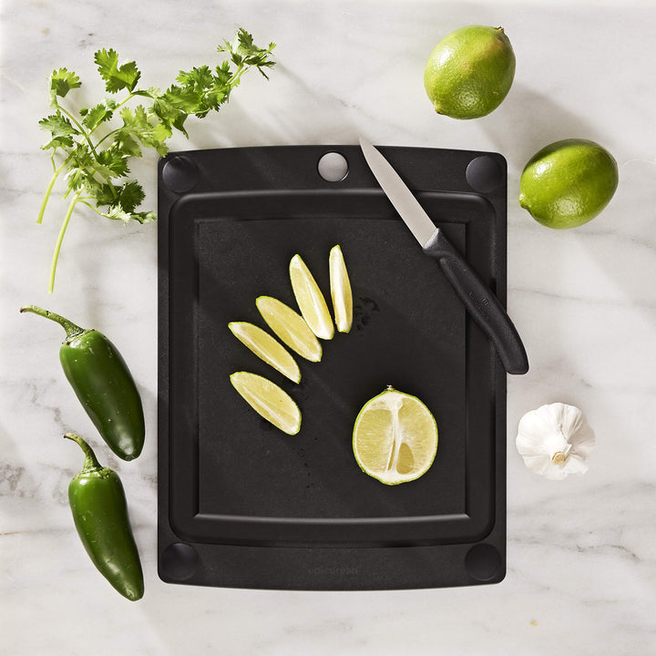 Epicurean All-In-One Cutting Board with Non-Slip Feet and Juice Groove, 11.5" × 9", Slate/Black 11.5-Inch x 9-Inch