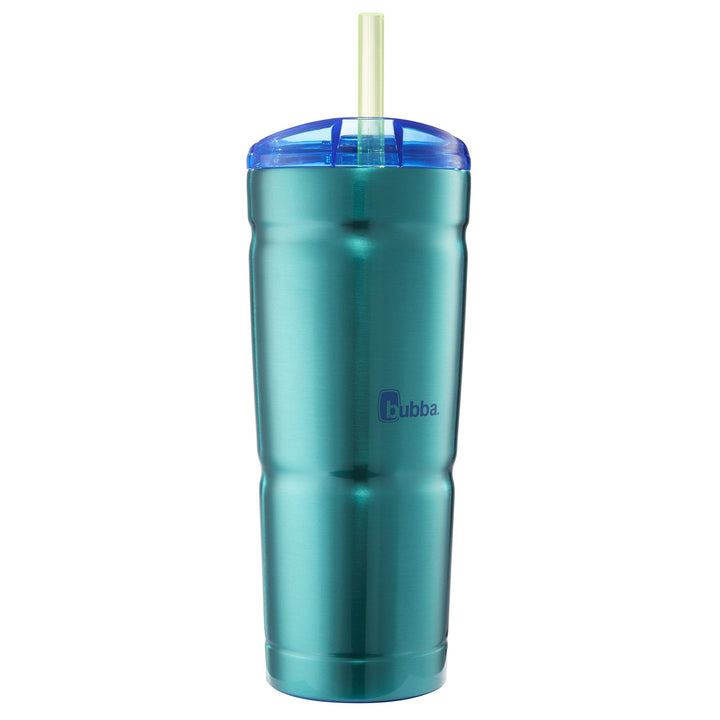 BUBBA BRANDS Envy S Vacuum-Insulated Stainless Steel Tumbler with Lid and Straw, 24oz Reusable Iced Coffee or Water Cup, BPA-Free Travel Tumbler, Island Teal No Bumper