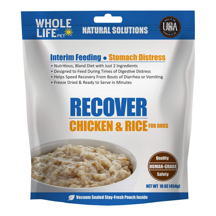 Whole Life Pet Recover. Bland Diet for Dogs - Vomiting, Stomach Distress or Diarrhea Relief. Ready in Minutes - Just Add Water