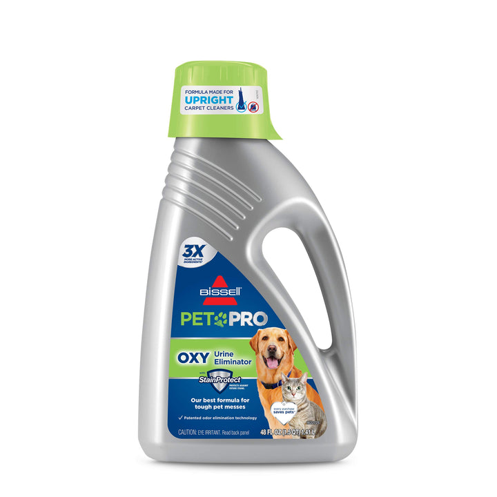 Bissell Little Green Pro Commercial Spot Cleaner BGSS1481 & BISSELL Professional Pet Urine Eliminator + Oxy Carpet Cleaning Formula, 48 oz, 1990, 48 Ounce Cleaner + Cleaning Formula