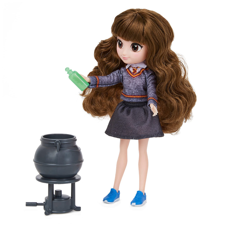 Wizarding World Harry Potter, 8-inch Brilliant Hermione Granger Doll Gift Set with 5 Accessories and 2 Outfits, Kids Toys for Ages 6 and up