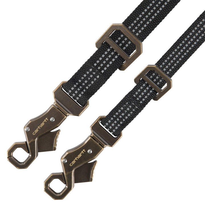 Carhartt Dog Leash Black/Brushed Brass, Large Black (Nylon Webbing)