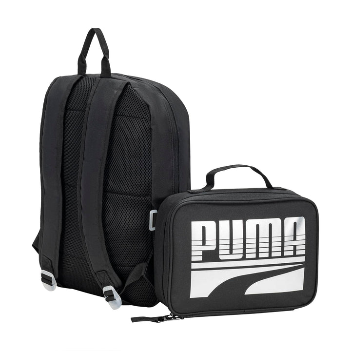 PUMA KIDS' EVERCAT BACKPACK & LUNCH KIT COMBO Youth Size Black/Silver