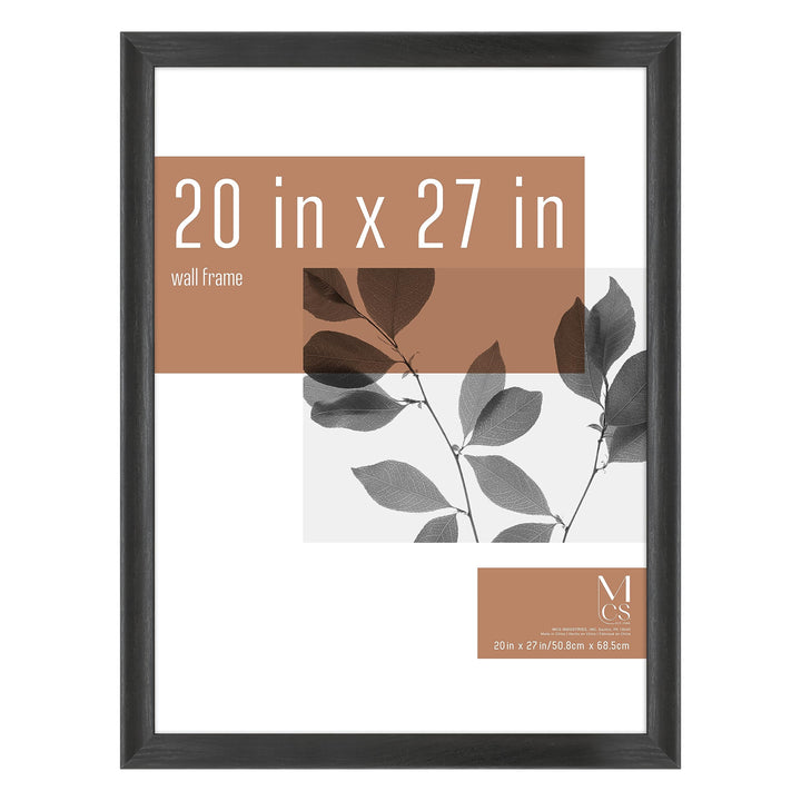 MCS Studio Gallery 20x27 Poster Frame Black Woodgrain, Vertical & Horizontal Wall Hanging Large Picture Frame for Photos, Posters & Art Prints (1-Pack) 1-Pack 20x27 - Select