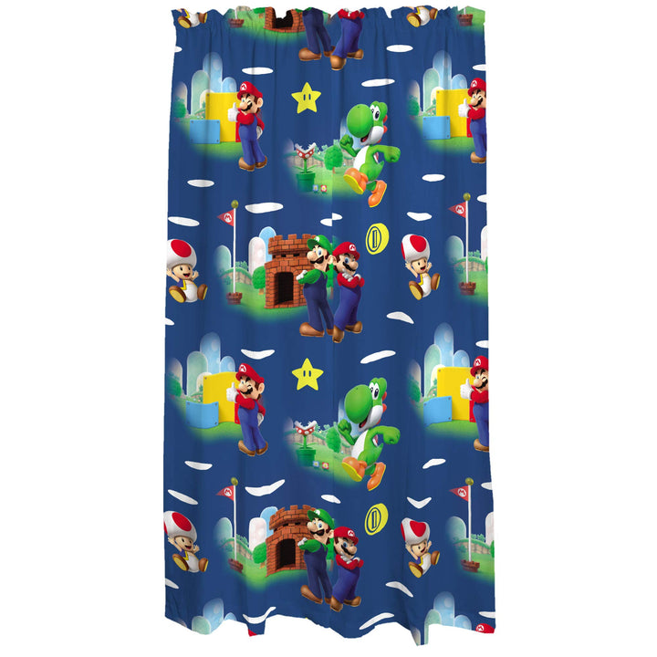 Franco Kids Room Window Curtains Drapes Set, 82 in x 84 in, Super Mario