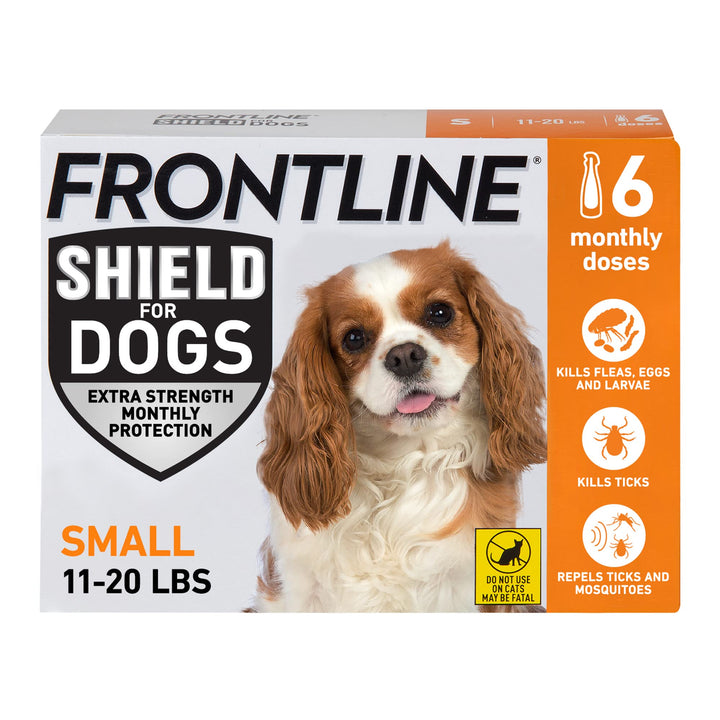 Frontline Shield Flea & Tick Treatment for Small Dogs 11-20 lbs., Count of 6