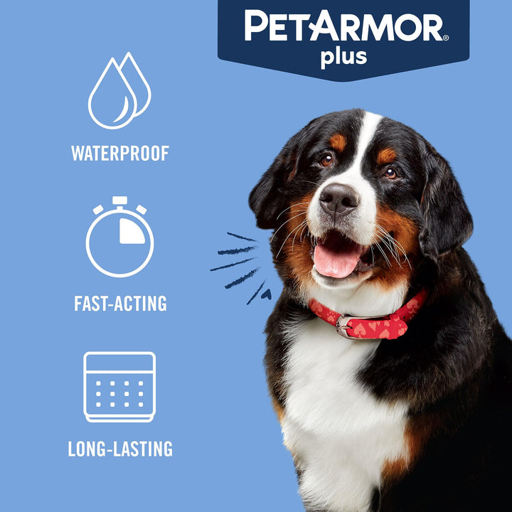 PetArmor Plus Flea and Tick Prevention for Dogs, Dog Flea and Tick Treatment, 1 Dose, Waterproof Topical, Fast Acting, X-Large Dogs (89-132 lbs) 89-132 lbs 1 Count