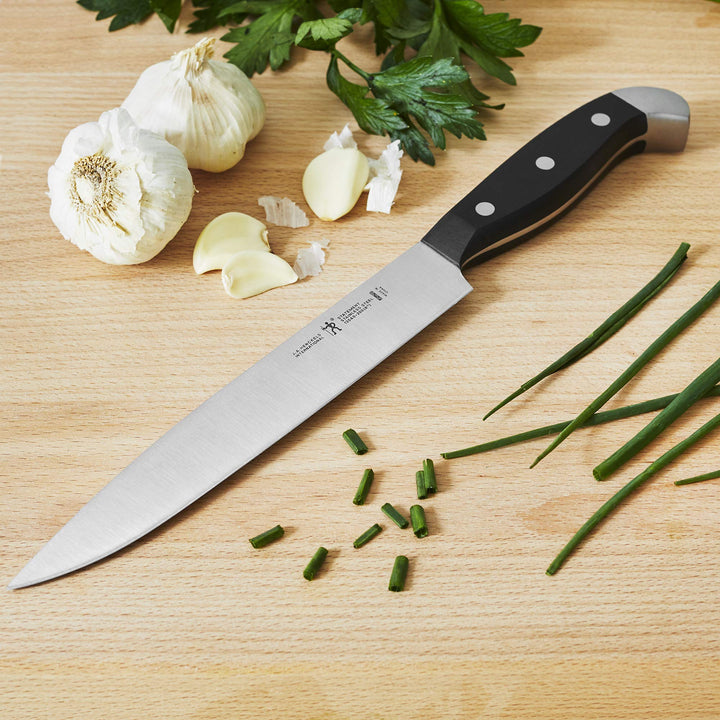 HENCKELS Statement Razor-Sharp 8-inch Slicing Knife, German Engineered Informed by 100+ Years of Mastery, Black/Stainless Steel