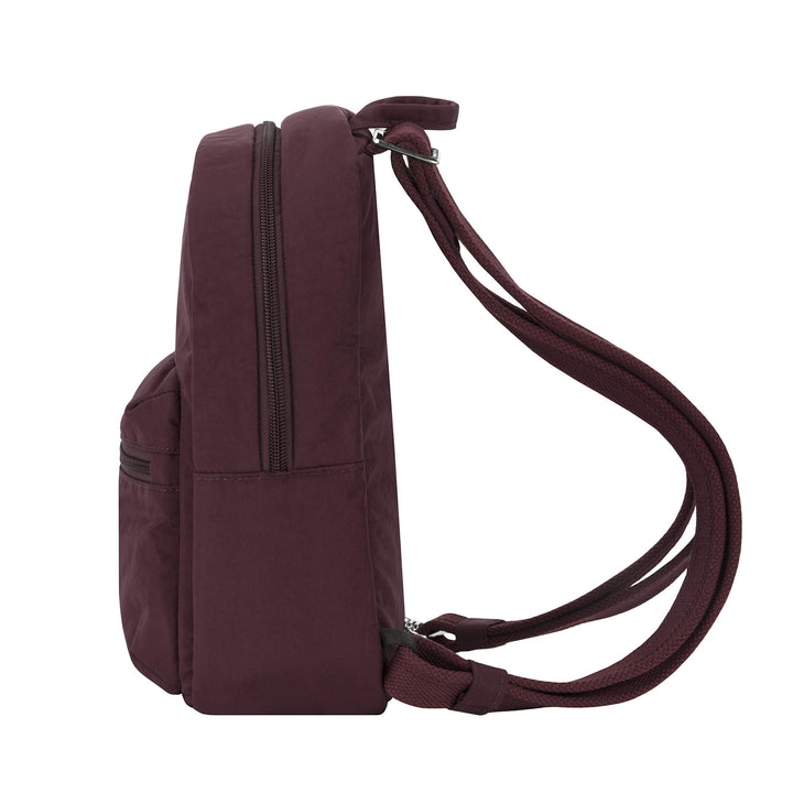 Travelon Small Backpack, Dark Bordeaux, 8W x 12H x 4.5D