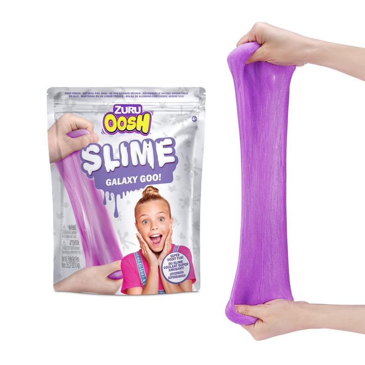 Oosh Slime Large Foilbag 800g (Purple) by ZURU, Gooey Slime and Epic Stretchy Slime for Girls and for Kids Purple