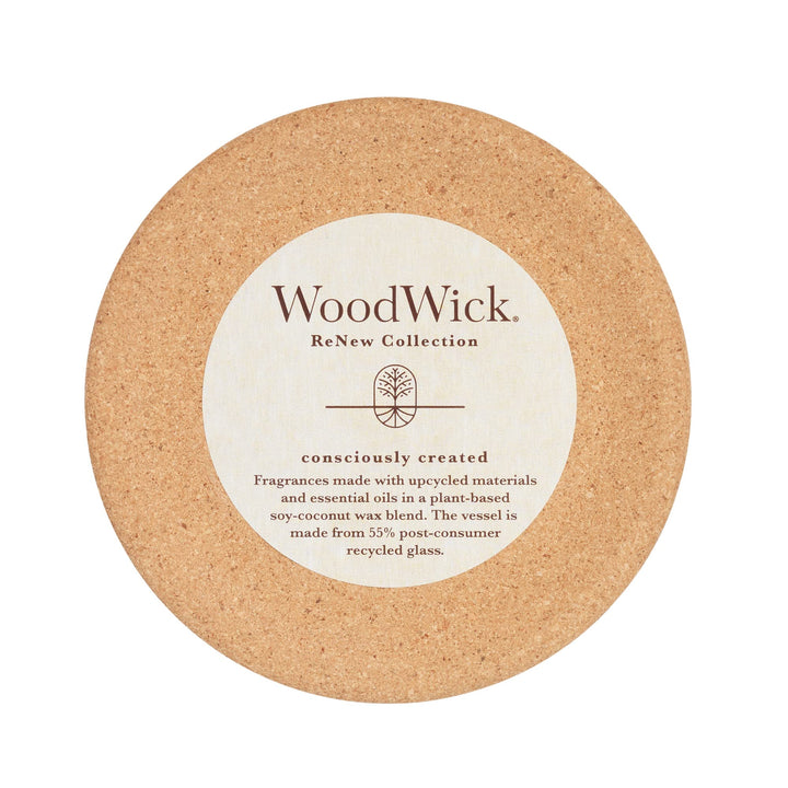 WoodWick® Renew Medium Candle, Incense & Myrrh Scented Candles, 6oz, Plant Based Soy Wax Blend, Christmas Gift, Made with Upcycled Materials and Essential Oils, Up to 55 Hours of Burn Time