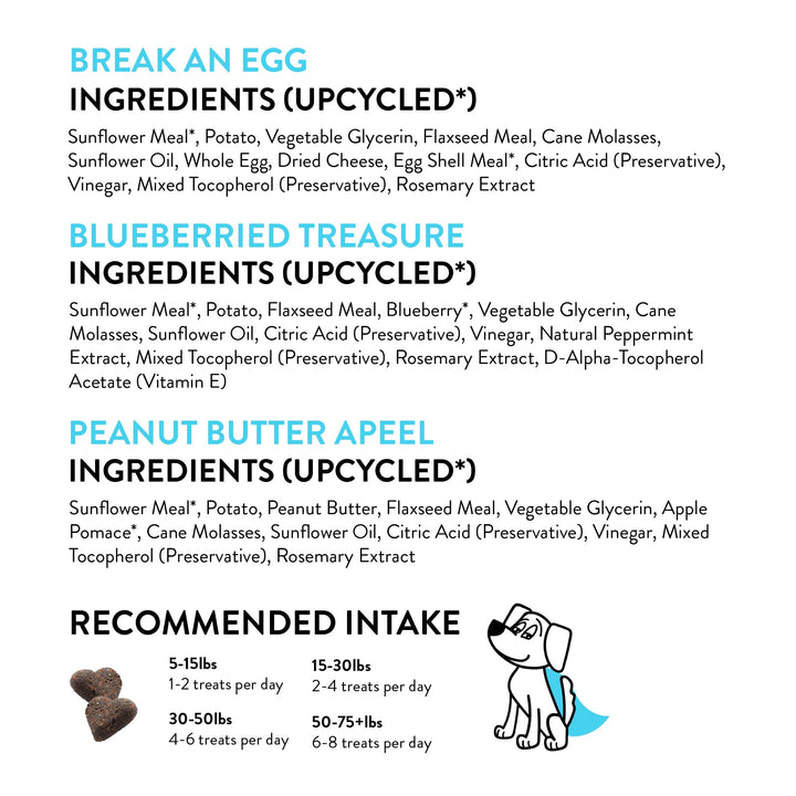 Shameless Pets Soft-Baked Dog Treats, Vegetarian Variety 3-Pack - Natural & Healthy Dog Chews for Small, Medium & Large Dogs - Dog Biscuits Baked & Made in USA, Free from Grain, Corn & Soy Plant-Based Variety Pack 6 Ounce (Pack of 3)