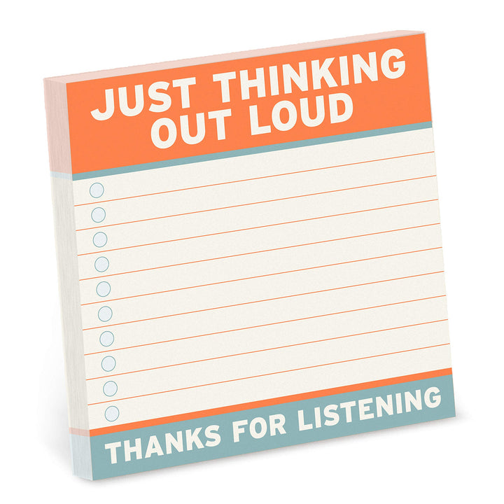 1-Count Knock Knock Thinking Out Loud Large Sticky Notes (4 x 4-inches) 1-Count