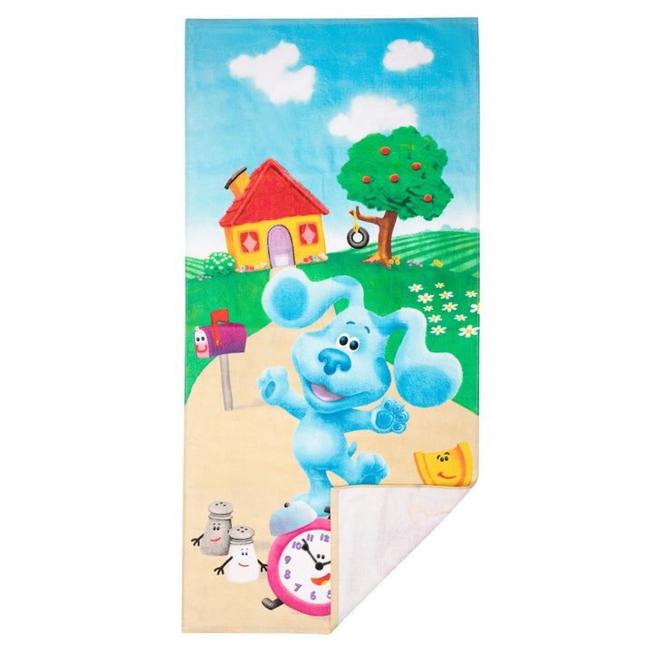 Franco Kids Super Soft Cotton Bath/Pool/Beach Towel, 58 In x 28 in, Blues Clues