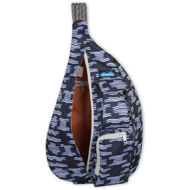 KAVU Original Rope Sling Bag Polyester Crossbody Backpack - Carbon Tribal One Size