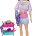 Barbie Stylist Doll & 14 Accessories, Blonde Malibu Fashion Doll On-set with Cart, Smock, Makeup Palette, Pet Puppy & More