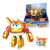 Super Wings - 5" Transforming 2-Pack Supercharged Golden Boy & Super Pet Airplane Toys | New from Season 7 | Airplane to Robot | Preschool Birthday Gifts for 3 4 5 Year Old Kids | with Light Effect