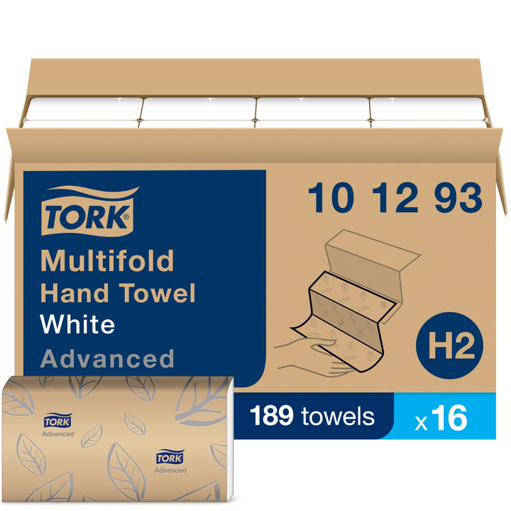 Tork Xpress Multifold Paper Towel Dispenser (Stainless Steel) and Tork Xpress Soft Multifold Hand Towels (16 Packs) Towel Dispenser + Towel, Soft, 16x135 Sheets