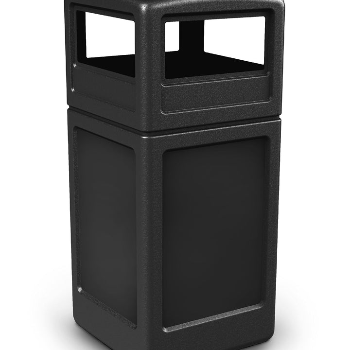 Commercial Zone 42-Gallon Square Trash Can with Dome Lid and Umbra Vento 16.5-Gallon Trash Can Container + Trash Large