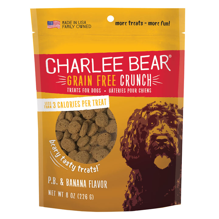 Charlee Bear Grain Free Crunch Dog Treats, Bacon & Blueberry Flavor, 8 oz 8 Ounce (Pack of 1)