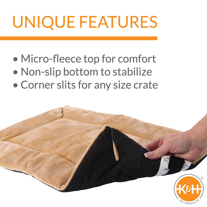 K&H Pet Products Self-Warming Crate Pad Tan Large 25 X 37 Inches 37.0"L x 25.0"W x 1.0"Th