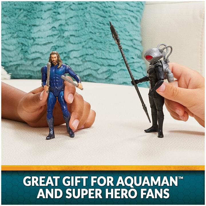 DC Comics, Aquaman Volcanic Island Pack ( Exclusive), 4 Collectible Action Figures with Accessories, Superhero Kids Toys for Boys Ages 3+