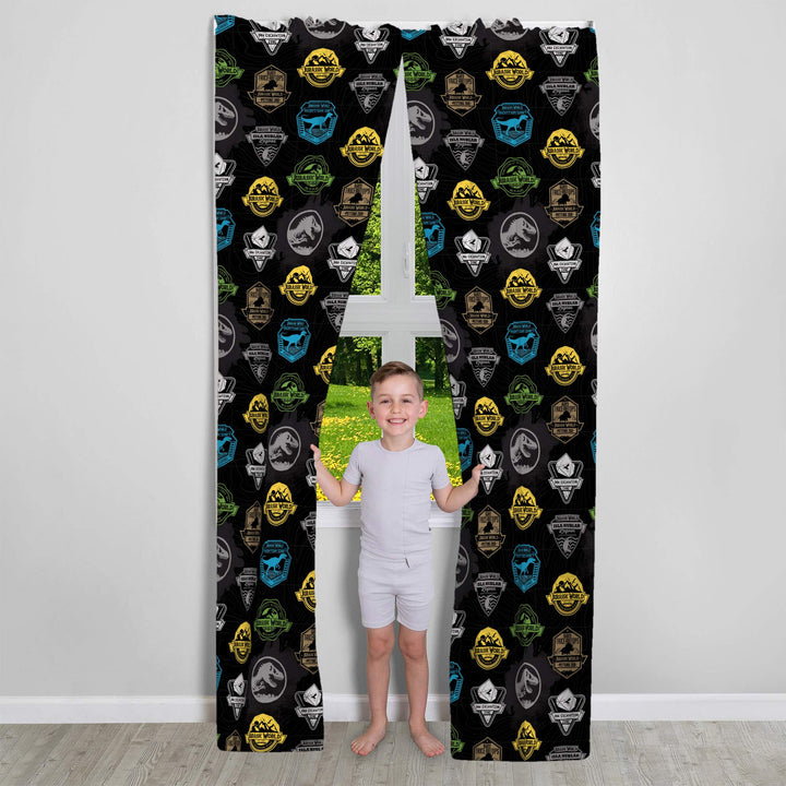 Franco Kids Room Window Curtains Drapes Set, 82 in x 84 in, Jurassic World