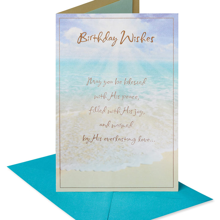 American Greetings Religious Birthday Card (Beach) Beach