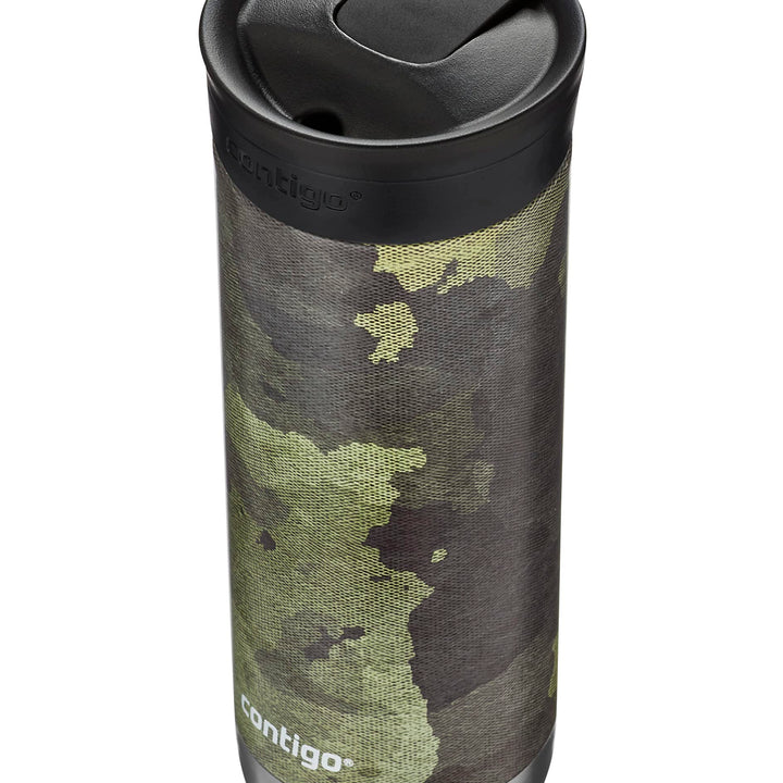 Contigo Huron Vacuum-Insulated Stainless Steel Travel Mug with Leak-Proof Lid, Keeps Drinks Hot or Cold for Hours, Fits Most Cup Holders and Brewers, 20oz Camo