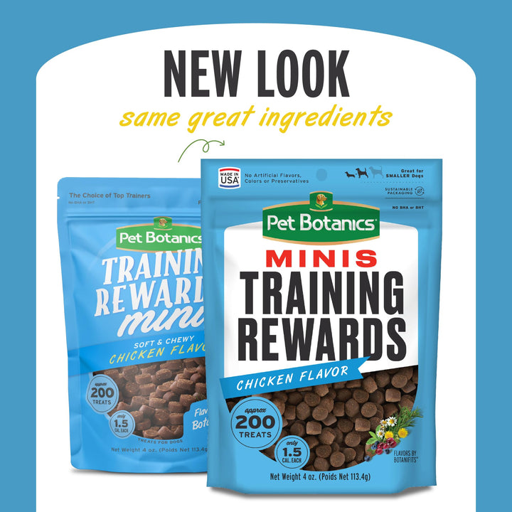 Pet Botanics 4 oz. Pouch Training Reward Mini Soft & Chewy, Duck and Bacon Flavor, with 200 Treats Per Bag, The Choice of Top Trainers Grain Free Duck & Bacon 4 Ounce (Pack of 1)