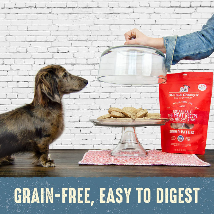 Stella & Chewy's Freeze Dried Raw Dinner Patties – Grain Free Dog Food, Protein Rich Simply Venison Recipe – 14 oz Bag 14 Ounce (Pack of 1)