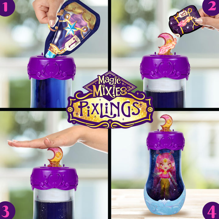 Magic Mixies Pixlings Shimmerverse Series, Create & Mix Magic Potion to Magically Reveal Pheona The Pheonix, This Beautiful 6.5" Shimmerverse Pixling Fashion Doll Appears Inside The Potion Bottle