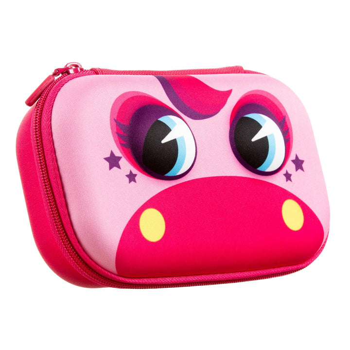 ZIPIT Pony Pencil Box for Kids | Pencil Case for School | Organizer Pencil Bag | Large Capacity Pencil Pouch (Pink)