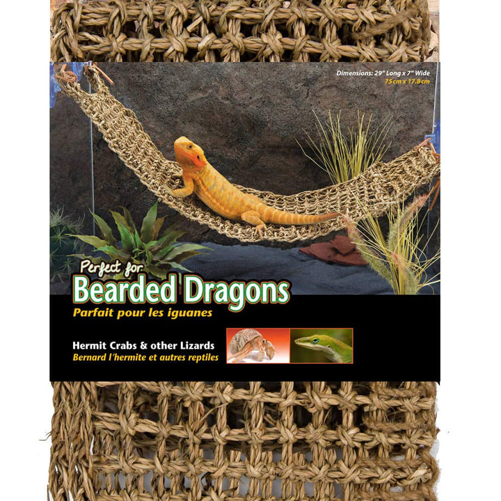 PENN-PLAX Reptology Lizard Lounger  100% Natural Seagrass Fiber  Great for Bearded Dragons, Anoles, Geckos, and Other Reptiles  Extra Large