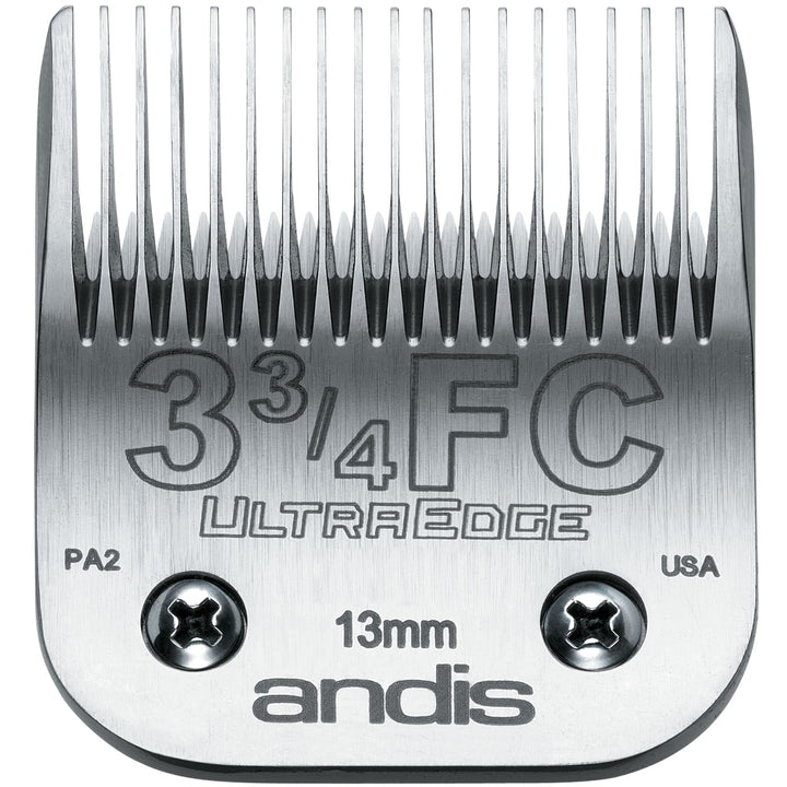 Andis Carbon-Infused Steel UltraEdge Dog Clipper Blade, Size-3-3/4 FC, 1/2-Inch Cut Length (64135) 3-3/4FC: 1/2" (13 mm)