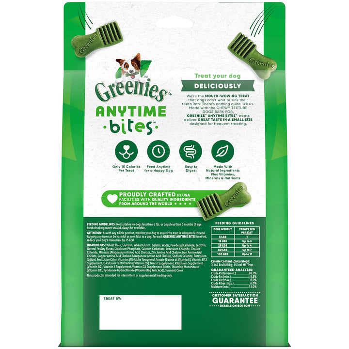 Greenies Anytime Bites Dog Treats, Original Flavor, 24 oz. Bag, 1.5 Pound (Pack of 1) 1.5 Pound (Pack of 1)