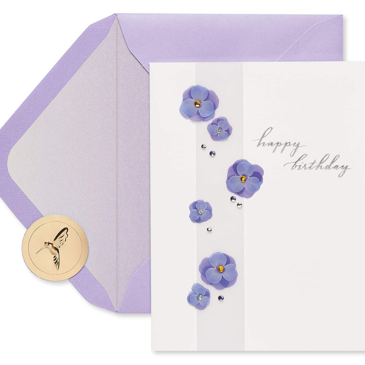 Papyrus Birthday Card (Truly Special) Purple Floral