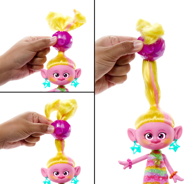 Mattel DreamWorks Trolls Band Together Fashion Doll & 10+ Accessories, Hairsational Reveals Viva with Transforming Hair Piece