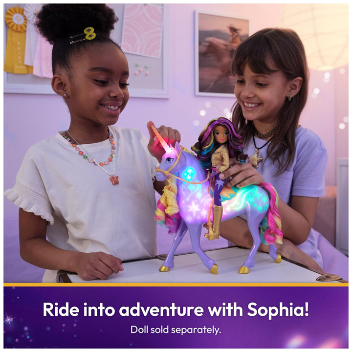 Unicorn Academy, Interactive Rainbow Light-up Wildstar Unicorn Toy with Lights, Sounds & Music, Dolls & Unicorn Toys for Girls Ages 4 and up